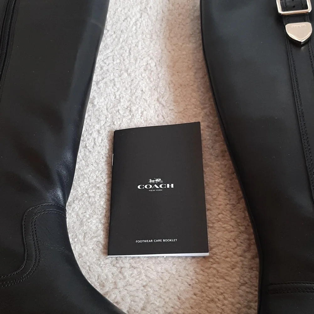 Coach BLack Leather NIB Knee-High Boots